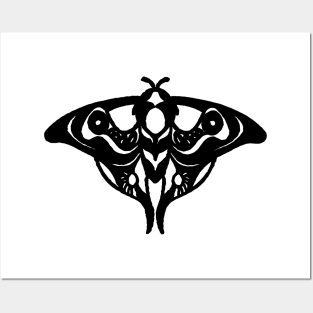 New Ellie's Moth Real Tattoo (Black) Posters and Art